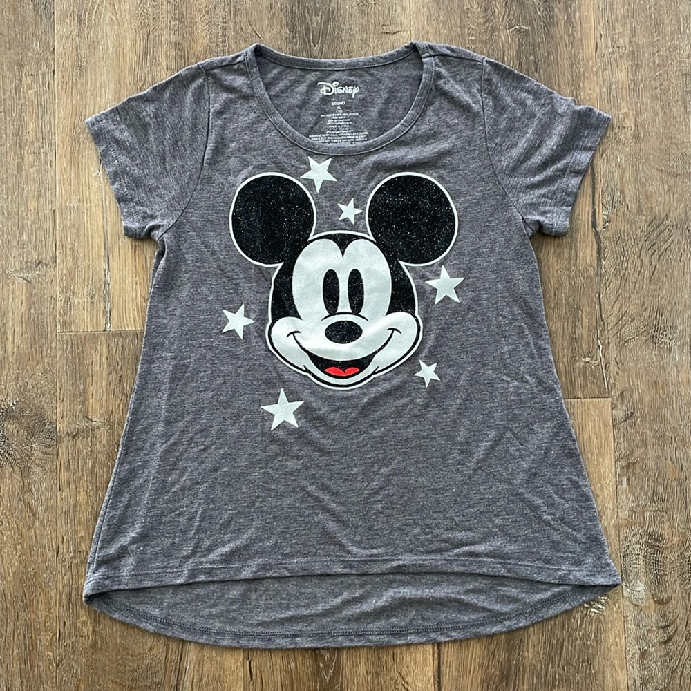 Mickey Mouse glitter ears graphic a-line t-shirt